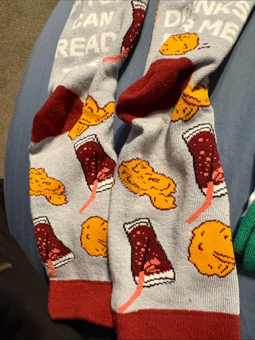 men’s socks Liquid Death and If you can read this bring some drinks for me socks